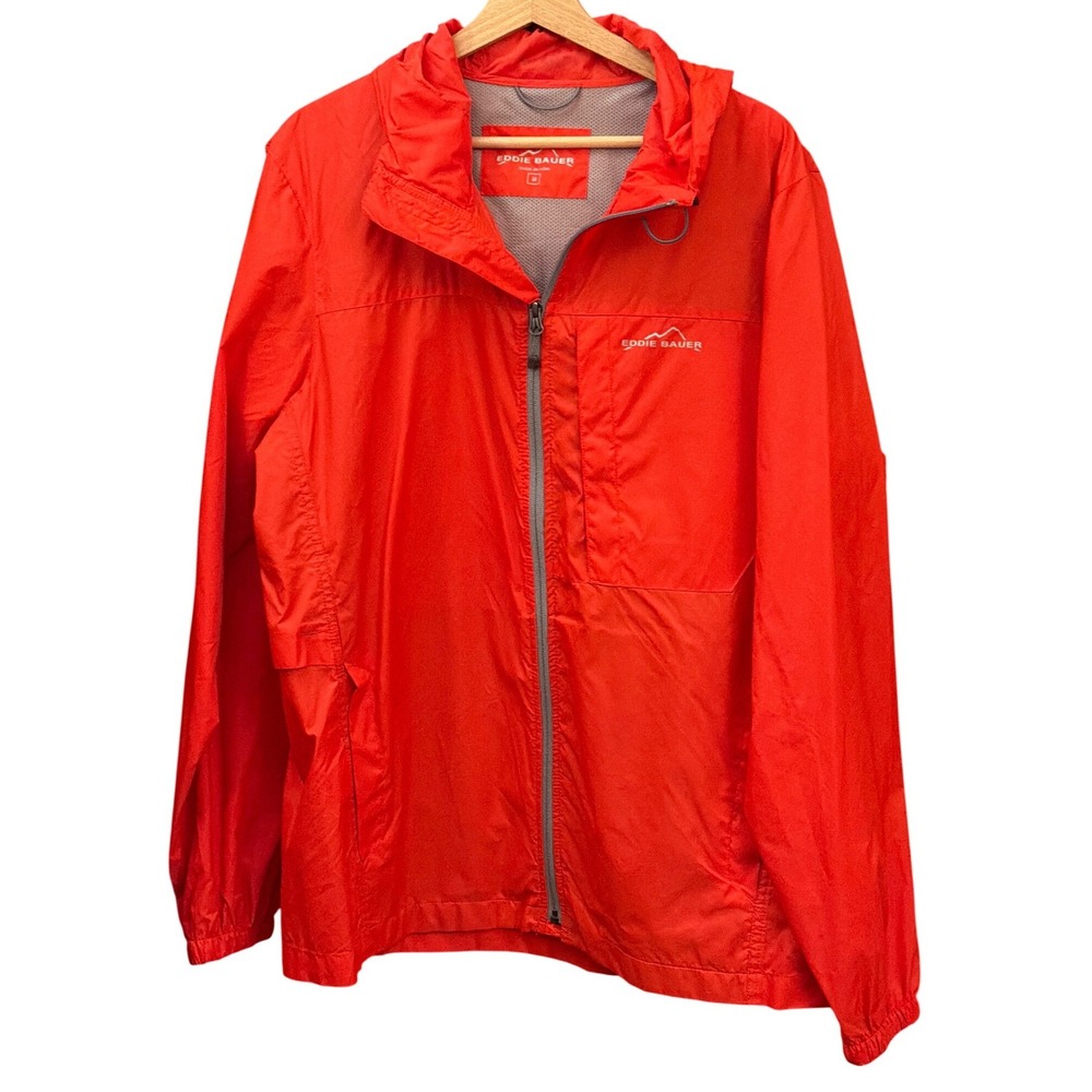 2013 Eddie Bauer Windbreaker Jacket Gorpcore Outdoorsy Hiking Red D1351365
